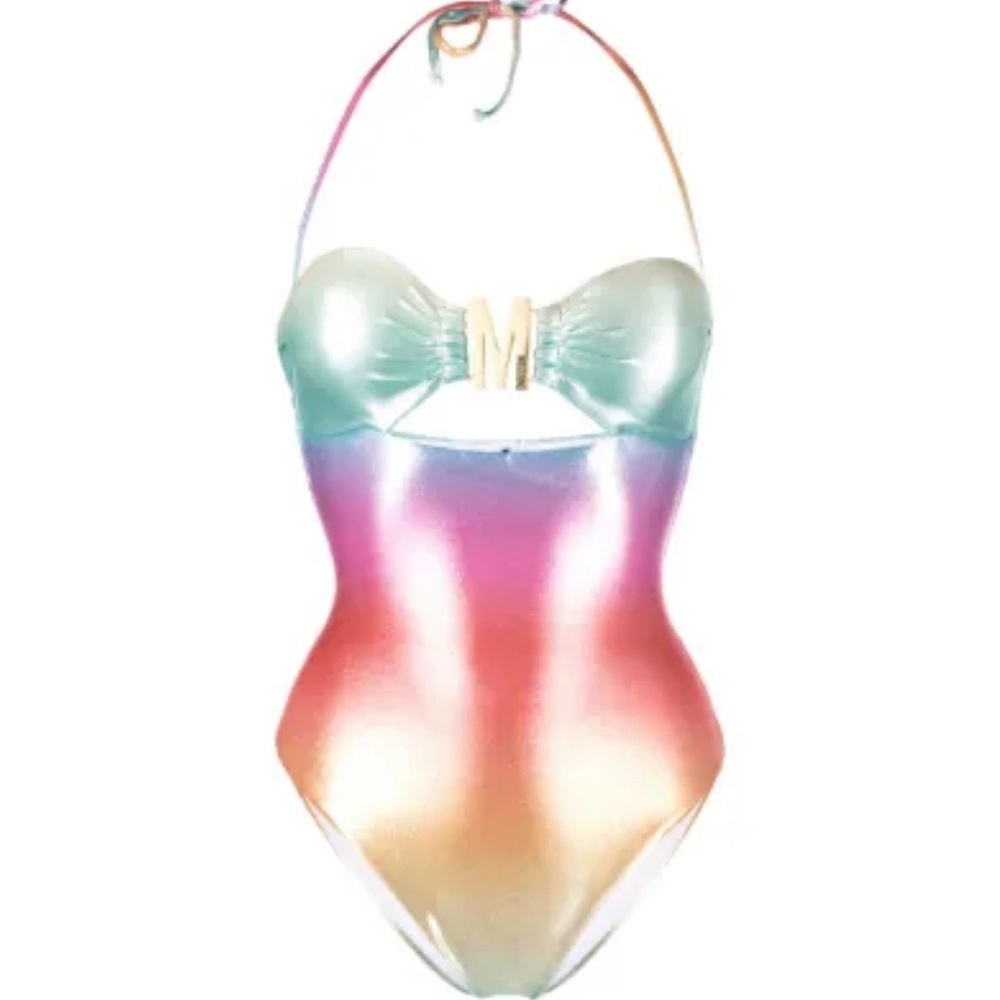 Moschino Multicolor Gradient One Piece Swimsuit